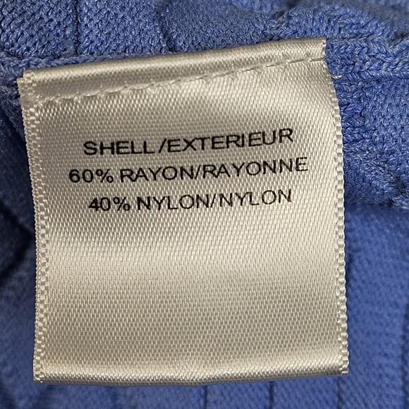 Belle Badgley Mischka Periwinkle Textured Fit & Flare Short Sleeve Dress Large - Picture 4 of 6